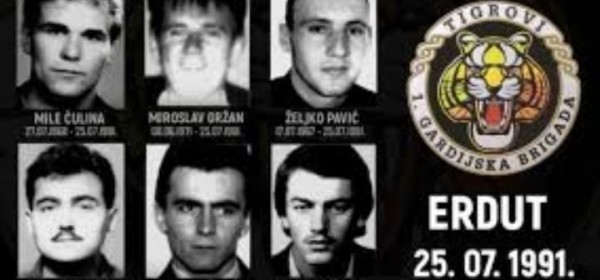 25. srpnja 1991. - Sjećanje na šestoricu poginulih "Tigrova" u Erdutu