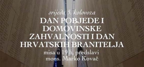 Koncert domoljubnih pjesama 5. kolovoza u Zagrebu