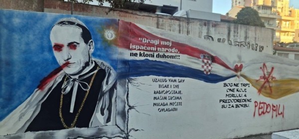 Nije slučajno - atak i na mural u Splitu posvećen kardinalu Stepincu