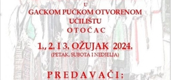 Otvorene prijave za seminar Dinarskih pjesama i plesova Otvorene prijave za seminar Dinarskih pjesama i plesova