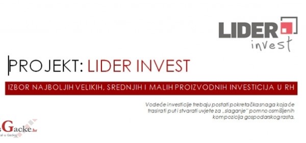 Za projekt Lider invest - rok do 15. srpnja