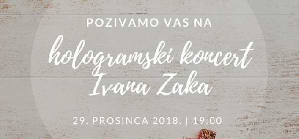 U subotu večer hologramski koncert Ivana Zaka na Plitvicama
