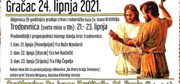 Proslava 20. obljetnice gradnje franjevačke crkve i samostana u Gračacu